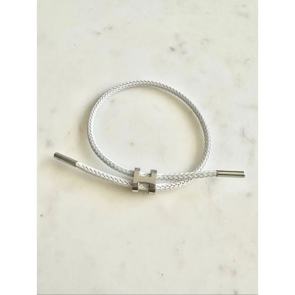 White H logo rope bracelet